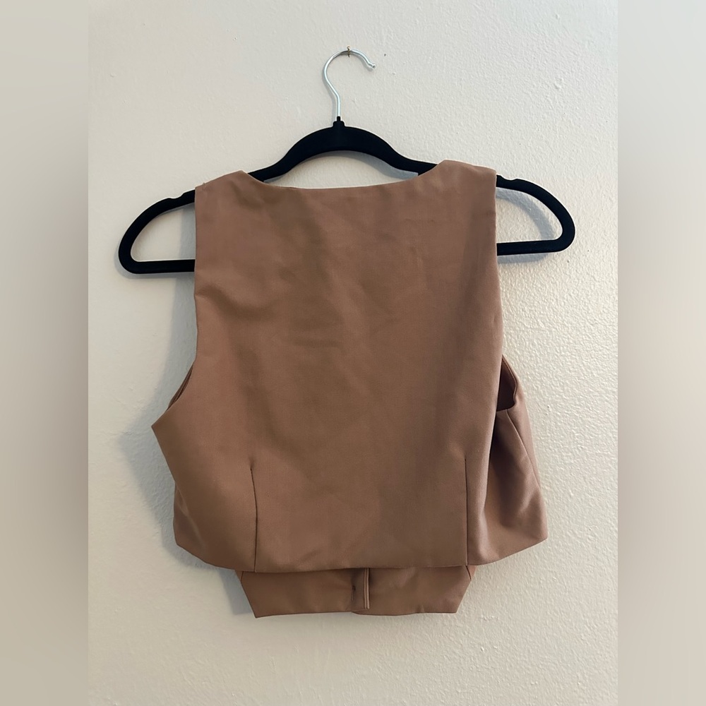 Brown jacket vest - Picture 4 of 4